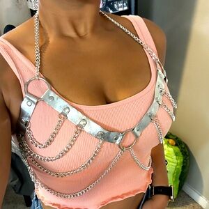 Silver Chain Chest Harness
